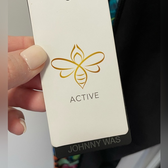 Johnny Was NWT Bee Active Women’s Leggings with Pockets Size XL in Color Pao - Picture 5 of 13